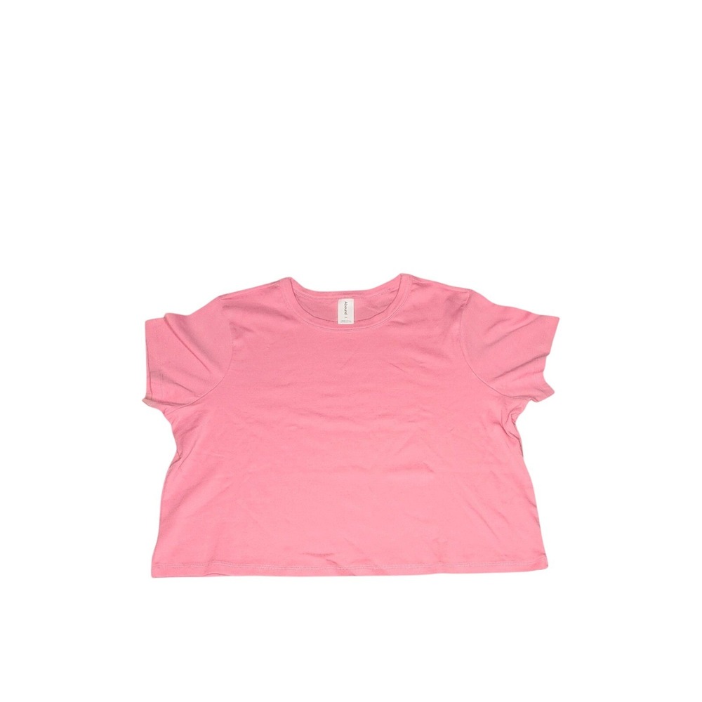 Abound 2-Pack Cropped Baby Tees Pink Ginger & Blue TopSail Women's Size 3X NWT
